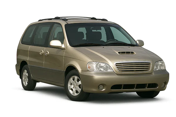 Замена лобового стекла на KIA Carnival I restayling